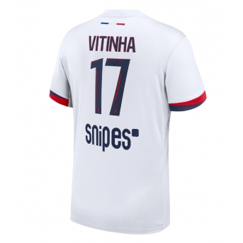 Paris Saint-Germain Vitinha #17 Maglia Gara Trasferta Repliche 2025-26 Maniche Corte